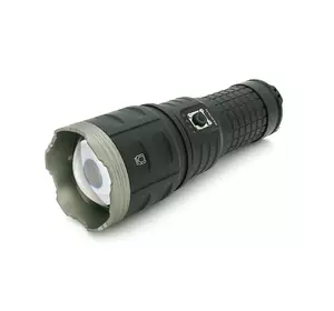 Ліхтар пошуковий PLD-AK138-TG LED PM60, 4 режими, power bank 8000mAh(4*18650), IP65, живлення від USB кабелю, 210х75х100мм, Чохол, Black, BOX