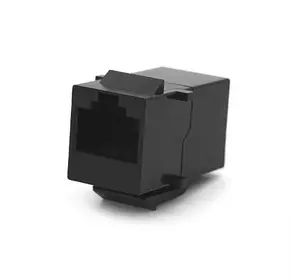 Прохідний адаптер у рамку cat5e UTP, RJ-45+RJ45, Black Прохідний адаптер у рамку cat5e UTP, RJ-45+RJ45, Black