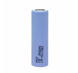 Акумулятор 21700 Li-Ion Samsung INR21700-40T 4000mAh, 35A, 4.2/3.6/2.5V, 2 шт. в упаковці, ціна за 1 шт Акумулятор 21700 Li-Ion Samsung INR21700-40T 4000mAh, 35A, 4.2/3.6/2.5V, 2 шт. в упаковці, ціна за 1 шт