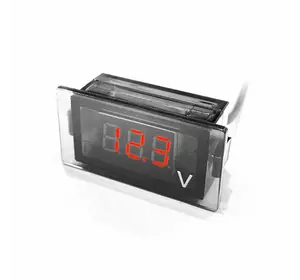 Цифровий вольтметр DY-R, діапазон вимірювань 12-24V, 49x18x26 mm, Red Цифровий вольтметр DY-R, діапазон вимірювань 12-24V, 49x18x26 mm, Red