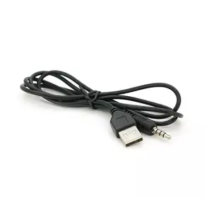 Перехідник USB2.0(M)=> Jack 3.5(M) Stereo, 0,5м, Black, OEM Перехідник USB2.0(M)=> Jack 3.5(M) Stereo, 0,5м, Black, OEM