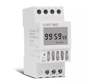 Реле часу Sinotimer TM627, на DIN-рейку, LCD, програмований, 16А, 220V, 82х68х36 мм Реле часу Sinotimer TM627, на DIN-рейку, LCD, програмований, 16А, 220V, 82х68х36 мм