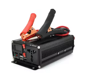Інвертор напруги POWERMASTER, 24V/220V, 300W з модифікованою синусоїдою, 1 універсальна розетка, клеми Інвертор напруги POWERMASTER, 24V/220V, 300W з модифікованою синусоїдою, 1 універсальна розетка, клеми