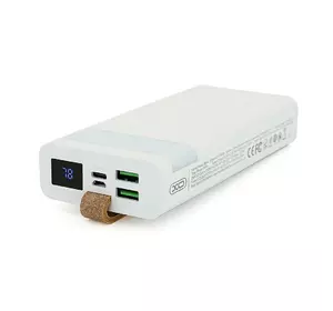 PowerBank XO-PR129 20000mAh,flashlight,Input: (Micro,Type-C), Output:(2хUSB,Type-C), QC22.5W/PD20W, plastic, White PowerBank XO-PR129 20000mAh,flashlight,Input: (Micro,Type-C), Output:(2хUSB,Type-C), QC22.5W/PD20W, plastic, White