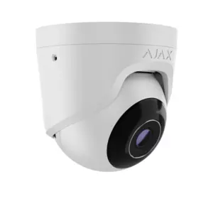 8 Mp дротова охоронна IP-камера Ajax TurretCam (8 Mp/4 mm) White 8 Mp дротова охоронна IP-камера Ajax TurretCam (8 Mp/4 mm) White