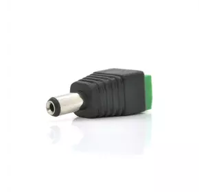 Роз'єм для підключення живлення DC-M (D 5,5x2,1мм(2,5мм)) з клемами під кабель (Black Plug)