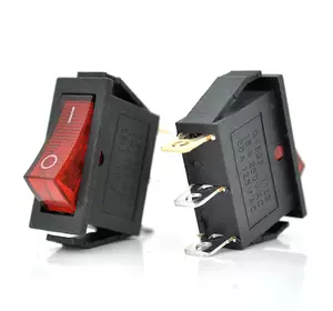 Перемикач ON-ON KCD3-102N, 250VAC / 16A, 3 контакта, Red, Q200 Перемикач ON-ON KCD3-102N, 250VAC / 16A, 3 контакта, Red, Q200