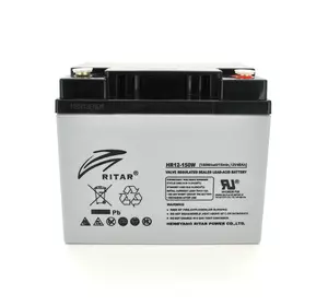 Акумуляторна батарея AGM RITAR HR12150W, Gray Case, 12V 40.0Ah ( 198 х 166 х 169 (169 ) 12.40kg Q1/48 Акумуляторна батарея AGM RITAR HR12150W, Gray Case, 12V 40.0Ah ( 198 х 166 х 169 (169 ) 12.40kg Q1/48