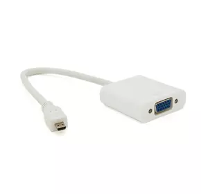 Конвертер micro HDMI (тато) на VGA(мама) 30cm, White, 4K/2K, Пакет Конвертер micro HDMI (тато) на VGA(мама) 30cm, White, 4K/2K, Пакет