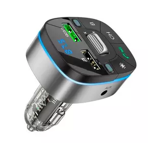 FM-модулятор HOCO E71, Black/Silver, Box FM-модулятор HOCO E71, Black/Silver, Box