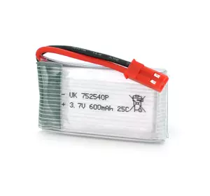Акумулятор 8*25*40P 25C, 3.7V (600mAh), 2 контакти Акумулятор 8*25*40P 25C, 3.7V (600mAh), 2 контакти