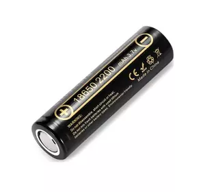 Акумулятор 18650 Li-Ion LiitoKala Lii-22A, 2200mah （2100-2300mah）, 3.7V (2.75-4.2V), Black, PVC BOX Q2,  цена за 1 шт