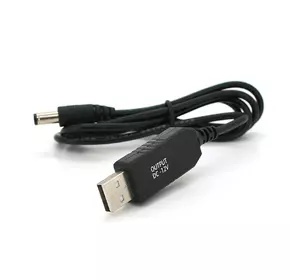 Кабель для роутера 5.5/2.5(5.5/2.1)mm(M)=> USB2.0 (Out:12V), 1м, Black, OEM Кабель для роутера 5.5/2.5(5.5/2.1)mm(M)=> USB2.0 (Out:12V), 1м, Black, OEM