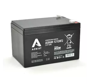 Акумулятор AZBIST Super AGM ASAGM-12120F2, Black Case, 12V 12.0Ah (151х98х 95 (101) ) Q6/192 Акумулятор AZBIST Super AGM ASAGM-12120F2, Black Case, 12V 12.0Ah (151х98х 95 (101) ) Q6/192