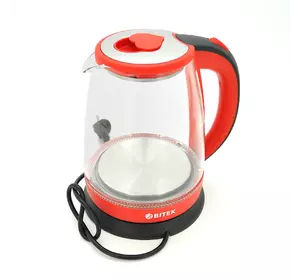 Електричний чайник BITEK BT-3110, з підсвічуванням, 2400W, 1.8L, Red Електричний чайник BITEK BT-3110, з підсвічуванням, 2400W, 1.8L, Red