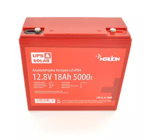 Літій-залізо-фосфатний акумулятор Merlion LiFePO4 12.8V 18AH (4S3P/BMS-20A), (181x77x168) for UPS, до 5000 циклів, Q6