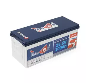 Акумуляторна батарея LiFePO4 Timeusb 25.6V 100Ah, 2560Wh, BMS 100A, 532*207*216мм Акумуляторна батарея LiFePO4 Timeusb 25.6V 100Ah, 2560Wh, BMS 100A, 532*207*216мм