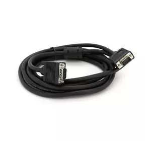 Кабель Merlion VGA 3m, male to male (тато-тато), 1 фериту, чорний, Пакет Q100 Кабель Merlion VGA 3m, male to male (тато-тато), 1 фериту, чорний, Пакет Q100