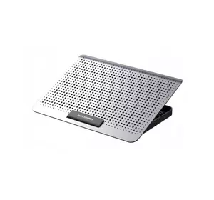 Підставка для ноутбука IceCoorel A18, 10-15.6", 1*180mm 580±10% RPM, корпус пластик+алюміній, 2xUSB 2.0, 350x225x26mm, Silver, Box, Q20