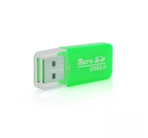 Кардрідер універсальний MERLION CRD-1GR TF / Micro SD, USB2.0, Green, OEM Q1500 Кардрідер універсальний MERLION CRD-1GR TF / Micro SD, USB2.0, Green, OEM Q1500