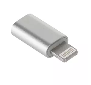 Перехідник Lighting(M)  => Micro-USB(F), Silver, OEM