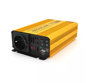 Інвертор напруги Mexxsun MXSPSW-300, 12V/220V, 300W з правільною синусоїдою, 1 Shuko, клемні дроти, Q8 Інвертор напруги Mexxsun MXSPSW-300, 12V/220V, 300W з правільною синусоїдою, 1 Shuko, клемні дроти, Q8