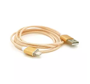 Магнітний кабель USB 2.0/Micro, 1m, 2А, індикатор заряду, тканинне обплетення, знімач, Gold, Blister ( під наконечник 8751 ) Магнітний кабель USB 2.0/Micro, 1m, 2А, індикатор заряду, тканинне обплетення, знімач, Gold, Blister ( під наконечник 8751 )
