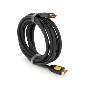 Кабель Merlion HDMI-HDMI V-Link High Speed 3.0m, 4K, v2,0, OD-8.2mm, круглий Black, конектор Black/Yellow, Blister-box, Q80 Кабель Merlion HDMI-HDMI V-Link High Speed 3.0m, 4K, v2,0, OD-8.2mm, круглий Black, конектор Black/Yellow, Blister-box, Q80