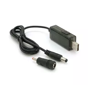 Кабель для роутера 5.5/2.5mm(M)=> USB2.0 (Out:12V/9V)+перехідник 5.5/2.5mm(F)=> 3.5*2.0(M), 1м, Black, OEM Кабель для роутера 5.5/2.5mm(M)=> USB2.0 (Out:12V/9V)+перехідник 5.5/2.5mm(F)=> 3.5*2.0(M), 1м, Black, OEM