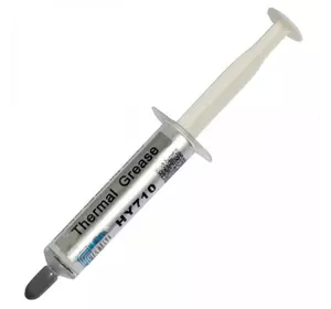 Паста термопровідна HY-710 2g, шприц, Grey,> 3,17W / m-K, <0.067 ° C-in² / W, -30 ° ≈240 °, OEM Q40 Паста термопровідна HY-710 2g, шприц, Grey,> 3,17W / m-K, <0.067 ° C-in² / W, -30 ° ≈240 °, OEM Q40