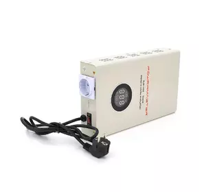 Стабілізатор напруги настінний релейний POWERMASTER SW-1000, 1000W, LED, 6 ступенів, 120-275V, 220±7%, 2 Shuko, Метал, White Стабілізатор напруги настінний релейний POWERMASTER SW-1000, 1000W, LED, 6 ступенів, 120-275V, 220±7%, 2 Shuko, Метал, White