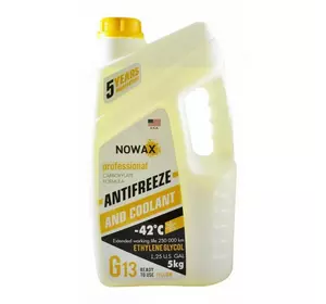 Антифриз NOWAX G13 -42°C желтый готовая жидкость 5 кг (NX05007)