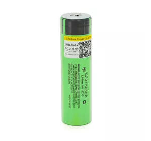 Акумулятор 18650 Li-Ion LiitoKala Lii-34B-JT, 3400mah (3200-3400mah), 3.7V (2.75-4.2V), Green, PVC BOX