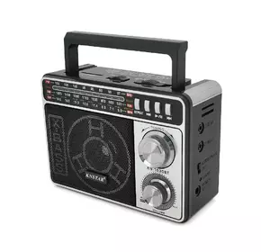 Радіо з ліхтариком Knstar KN-1030BT, FM/AM/SW радіо, Входи: SDMMC, USB, Mix color, Box