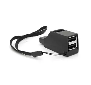 Портативний USB HUB 3.0 на 1 порт USB3.0+2 порту USB2.0, Black, OEM