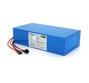 Акумуляторна батарея літієва QiSuo 48V 20A з елементами Li-ion 18650, DC: 5.5x2.1мама + роз'єм T-2HQмама Акумуляторна батарея літієва QiSuo 48V 20A з елементами Li-ion 18650, DC: 5.5x2.1мама + роз'єм T-2HQмама