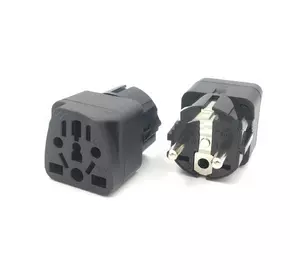 Перехідник WY-9, 250V/10A, Black, BOX Перехідник WY-9, 250V/10A, Black, BOX