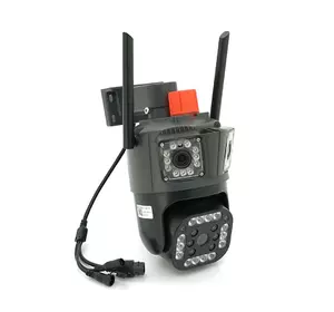2+2Мп Wi-Fi відеокамера з двома об'єктивами вулична SD/карта YOSO YO-IPC49D6MP50 PTZ 2.8mm V380 2+2Мп Wi-Fi відеокамера з двома об'єктивами вулична SD/карта YOSO YO-IPC49D6MP50 PTZ 2.8mm V380
