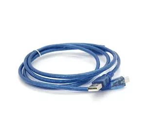Кабель USB 2.0 (AM / Місго 5 pin) 1,5м, прозорий синій, Пакет Кабель USB 2.0 (AM / Місго 5 pin) 1,5м, прозорий синій, Пакет