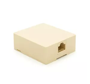 Розетка Ritar UTP 8P8C RJ45 1 порт Cat-3, бежева накладна на липучці Розетка Ritar UTP 8P8C RJ45 1 порт Cat-3, бежева накладна на липучці