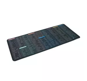 Килимок 300*700 тканинний  Shortcut keys-2 з боковою прошивкою, товщина 2 мм, Black, Пакет Килимок 300*700 тканинний  Shortcut keys-2 з боковою прошивкою, товщина 2 мм, Black, Пакет