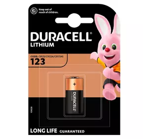 Батарейка DURACELL DL 123, 1 шт у блістері, ціна за блістер
