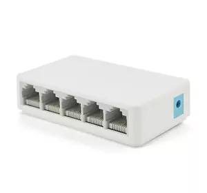 Комутатор Tenda S105 5 портів Ethernet 10/100 Мбіт / сек, + перехідник, BOX Q120