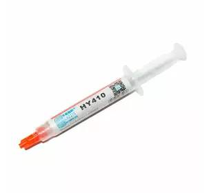 Паста термопровідна HY-410 0,5g, шприц, White,> 0,925W / m-K, <0.262 ° C-in² / W, -30 ° ≈280 °, В'язкість -1K cPs, OEM Q50 Паста термопровідна HY-410 0,5g, шприц, White,> 0,925W / m-K, <0.262 ° C-in² / W, -30 ° ≈280 °, В'язкість -1K cPs, OEM Q50