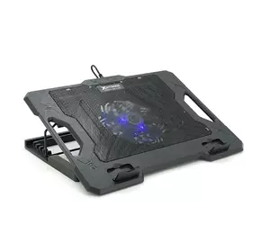 Підставка під ноутбук XSTRIKE XS-33, 10-17", 1*140mm 1000±10% RPM, корпус пластик+алюміній, 2xUSB 2.0, 370x275x27mm, RGB, Box Q20 Підставка під ноутбук XSTRIKE XS-33, 10-17", 1*140mm 1000±10% RPM, корпус пластик+алюміній, 2xUSB 2.0, 370x275x27mm, RGB, Box Q20
