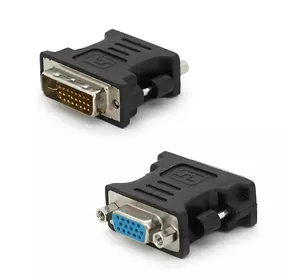 Перехідник VGA (мама) / DVI-I 24 + 5 (тато) Black Q50 Перехідник VGA (мама) / DVI-I 24 + 5 (тато) Black Q50
