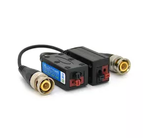 Пасивний приймач відеосигналу HD-CVI / TVI / AHD, 1080P - 3/4 / 5MP, 250 метрів, на затисках, ціна за пару, Q100/500