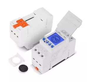 Реле часу Sinotimer TM929AK, на DIN-рейку, LCD, програмований, змінна батарея, 16А, 230V, 87х65х36 мм Реле часу Sinotimer TM929AK, на DIN-рейку, LCD, програмований, змінна батарея, 16А, 230V, 87х65х36 мм