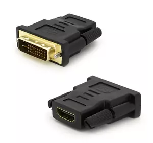 Перехідник HDMI(мама) / DVI-I 24 + 5 (тато) Black Q50 Перехідник HDMI(мама) / DVI-I 24 + 5 (тато) Black Q50