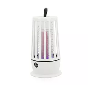 Лампа-знищувач комарів та мух Thunderbolt KY-005W, охоплення 360°, акб 1600mAh, UV-лампа 365нм, біла, 135*73мм Лампа-знищувач комарів та мух Thunderbolt KY-005W, охоплення 360°, акб 1600mAh, UV-лампа 365нм, біла, 135*73мм